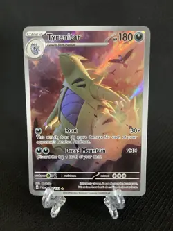 Pokemon Tyranitar Holo Trading Card Paldea Evolved - Image 1