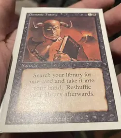 Magic The Gathering Mtg Demonic Tutor Revised Playing Card - Image 2