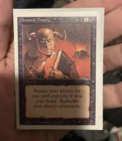 Magic The Gathering Mtg Demonic Tutor Revised Playing Card - Image 4