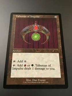 MTG Secret Lair #1055 Talisman of Impulse Retro Frame - Image 1