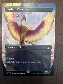 Birds of Paradise : MTG *Borderless Anime* Ravnica Remastered #0432 / NM - Image 1
