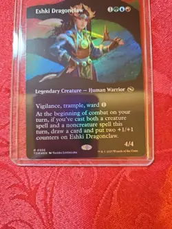 Eshki Dragonclaw Foil Borderless Rare, Tarkir Dragonstorm #356, MTG Magic - Image 2