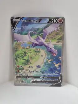 Pokemon TCG Aerodactyl v 180/196 Lost Origin Alt Art Holo Rare LP/NM Condition - Image 1