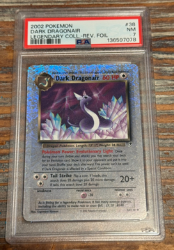 2002 POKEMON LEGENDARY COLLECTION #38 DARK DRAGONAIR-REVERSE FOIL PSA 7 NM - Image 3