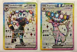 Pokemon Umbreon 176 Espeon 175 Promo Prismatic Evolutions Ultimate Collection - Image 1
