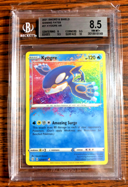 Kyogre Amazing Rare #021 - BGS NM-MT+ 8.5 - 2021 Shining Fates - Pokemon TCG - Image 1