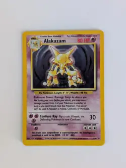 Alakazam Holo 1/102 - Base Set - Near Mint - Vintage Pokemon - Image 1