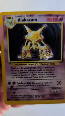 Alakazam Holo 1/102 - Base Set - Near Mint - Vintage Pokemon - Image 2