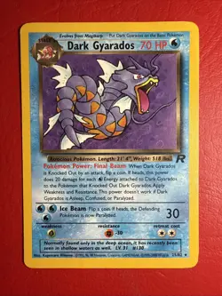 POKEMON Dark Gyarados 25/82 {Team Rocket / Unlimited} - HP - Image 1
