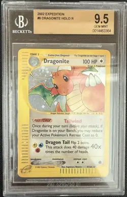 Dragonite Holo Rare #9/165 - 2002 Pokemon Expedition - BGS 9.5 - POP 12 !! - Image 1