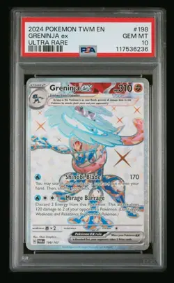 Greninja ex 198/167 PSA 10 2024 Pokemon Twilight Masquerade - Image 1