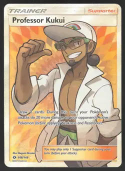 Professor Kukui 148/149 Ultra Rare Pokemon TCG SM Base Set LP - Image 1