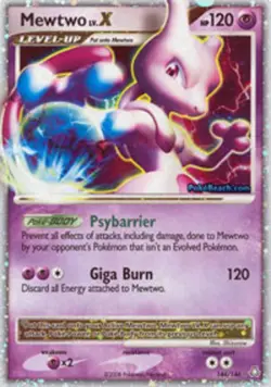 Mewtwo LV.X - 144/146 - Rare Holo DMG, English Pokemon Legends Awakened - Image 1