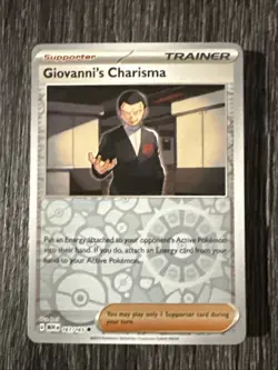 POKEMON GIOVANNI'S CHARISMA 161/165 UNCOMMON REVERSE HOLO SCARLET & VIOLET 151 - Image 1