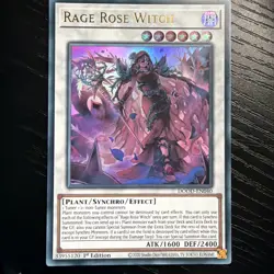 Yugioh! 1x Rage Rose Witch DOOD-EN040 Ultra Rare 1st Ed NM - Image 1