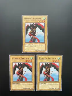 Yugioh Harpie's Brother SDJ-011 Common Unlimited Edition MP/HP X3 - Image 1