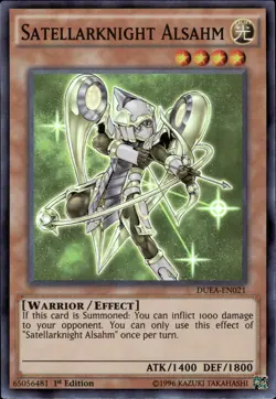 Satellarknight Alsahm - Super Rare 1st Edition DUEA-EN021 - NM - YuGiOh - Image 1