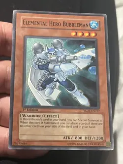 Yu-Gi-Oh! TCG Elemental Hero Bubbleman Jaden Yuki YSDJ-EN017 1st Edition... - Image 1