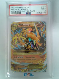 M Charizard EX - 107/106 Secret Rare XY Flashfire 2014 Pokemon Card - PSA 9 Mint - Image 1