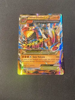 Pokemon TCG Primal Groudon EX Full Art Ultra Rare Card 86/160 NM - Image 1
