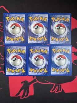 Vintage Pokemon Card Lot Base Jungle #55-60/64 Pikachu Meowth Oddish Paras - Image 2