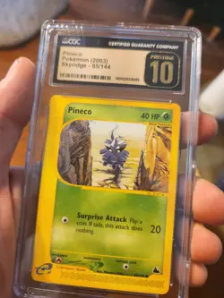 (POP 2) CGC 10 PRISTINE Pineco 85/144 Skyridge Pokemon Card 2003 - Image 2