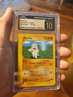 (POP 2) CGC 10 PRISTINE Pokemon 2003 Machop 74/144 Skyridge Card - Image 1
