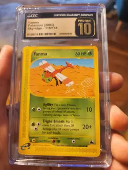 (POP 2) CGC 10 PRISTINE Pokemon 2003 Yanma 116/144 Skyridge Card - Image 1