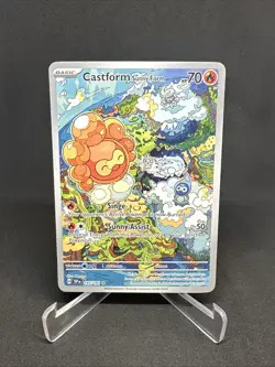 Pokemon TCG Castform Sunny Form Full Art Holo Illustration Rare 195/191 NM Card - Image 1