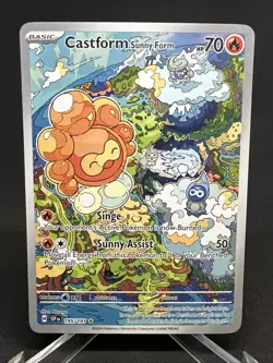 Pokemon TCG Castform Sunny Form Full Art Holo Illustration Rare 195/191 NM Card - Image 2