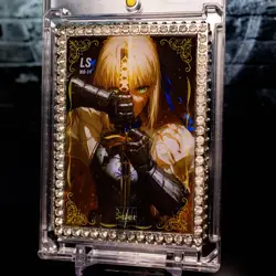 Saber Artoria Pendragon Silver Metal Framed Card Jewel Encrusted Fate/Stay Night - Image 2