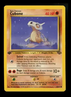 #2 1st Edition Cubone 50/64 Jungle 1999 WOTC Pokemon Card TCG - Image 1