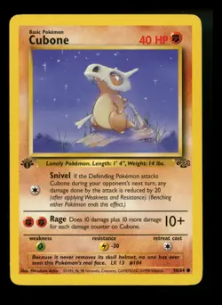 1st Edition Cubone 50/64 Jungle 1999 WOTC Pokemon Card TCG - Image 1