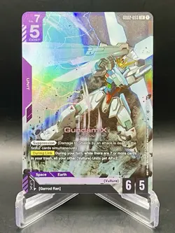 Gundam X LR GD02-053 Dual Impact Textured Legend Rare Gundam Card Game NM/M - Image 1