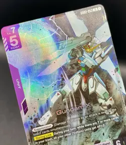Gundam X LR GD02-053 Dual Impact Textured Legend Rare Gundam Card Game NM/M - Image 3