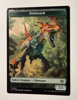 Dinosaur Token (0010) #10 (NM) Lost Caverns of Ixalan LCI Magic MTG - Image 1