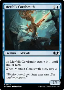 MERFOLK CORALSMITH x4 mtg NM Wilds of Eldraine 4 Common - Image 1