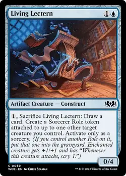 LIVING LECTERN x4 mtg NM Wilds of Eldraine 4 Common - Image 1