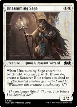 UNASSUMING SAGE x4 mtg NM Wilds of Eldraine 4 Common - Image 1