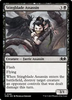 STINGBLADE ASSASSIN x4 mtg NM Wilds of Eldraine 4 Common - Image 1