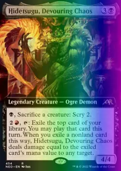 MTG Hidetsugu, Devouring Chaos (454) Kamigawa Neon Dynasty NM FOIL - Image 1