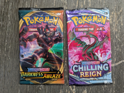 Pokemon Sealed Booster lot of 2 Darkness Ablaze, Chilling Reign - Image 1