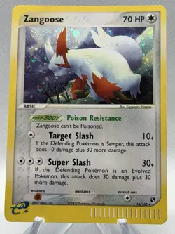 Zangoose 14/100 Holo Pokemon EX Sandstorm Holo Vintage TCG - 2003 E-reader - Image 1