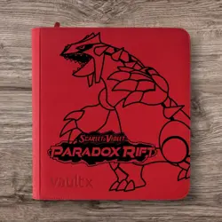 Vault X - 12 Pocket eXo-Tec Zip Binder Folder - Red Pokemon Paradox Rift - Image 1