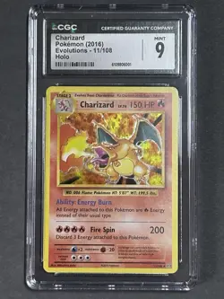 CGC 9 MINT ✨ - Charizard 11/108 Evolutions Holo - 2016 Pokemon - Image 1