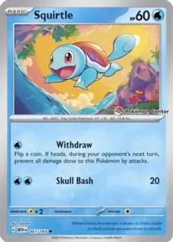 Squirtle - 007/165 - SVP Black Star Promos (Pokemon Center Exclusive) NM, Englis - Image 1