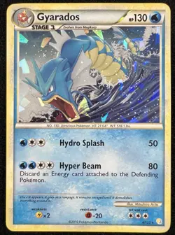 Gyarados 4/123 Heartgold & Soulsilver Cracked Ice Holo Rare Promo Pokemon - LP - Image 1