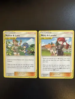 Pokemon Cosmic Eclipse Tag Team Trainer Lot Of 2 - Image 1