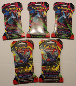 Pokemon TCG Lot Of 5 Phantasmal Flames Sleeved Booster Packs - Image 1