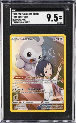 2022 POKEMON LOST ORIGIN HOLO, TRAINER GALLERY #TG11 CASTFORM SGC 9.5 - Image 1